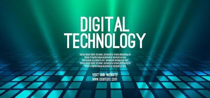 Digital technology speed connect blue green background, cyber nano information, abstract communication, innovation future tech data, internet global network connection, Ai big data, illustration 3d vector
