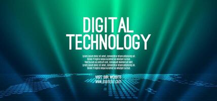Digital technology speed connect blue green background, cyber nano information, abstract communication, innovation future tech data, internet global network connection, Ai big data, illustration 3d vector
