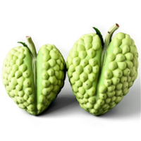 Cherimoyas light green heart shaped with a scaly exterior soft heart outline with gentle highlights png