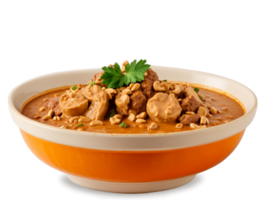 Maafe Creamy maafe or groundnut stew with rich peanut based sauce vegetables and meat served png