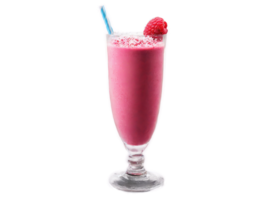 Raspberry Coconut Smoothie A tropical raspberry coconut smoothie in a sleek glass topped with raspberries png