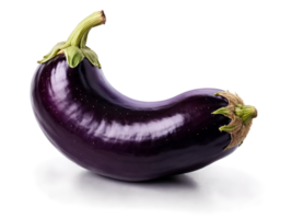 An eggplant chuckling with a toothy grin bouncing joyfully harsh shadows from overhead lighting worm png