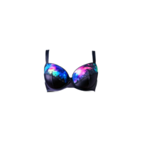 Cosmic aurora borealis print bra undulating mesmerizingly neon and deep space celestial lights png