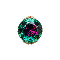 Alexandrite A magical alexandrite changing color from green to red suspended and turning under a png