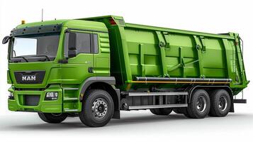 Garbage truck isolated with solid background or no background image photo