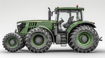 Farming tractor isolated with solid background or no background image photo