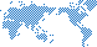 Circle shape world map on white background. png