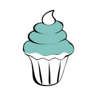 minimalist graphic A simple, stylized cupcake png