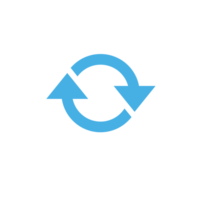 Arrow sign icon. reload, refresh, loop, direction, rotate isolated flat icon for web and mobile app png