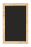 Blank blackboard with whitewashed wooden frame isolated vertical shape graphic illustrated. Cut timber chalkboard for menu or any message. png