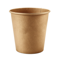 Empty cardboard cup isolated on transparent background png