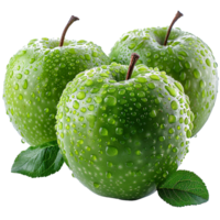 Green apple isolated on transparent background png