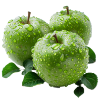 Green apple isolated on transparent background png