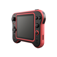 3d handheld game console portable isolated on transparent background png