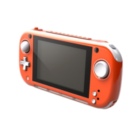 3d handheld game console portable isolated on transparent background png
