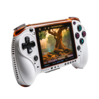 3d handheld game console portable isolated on transparent background png