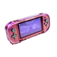 3d handheld game console portable isolated on transparent background png