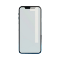 3d blank phone screen isolated on transparent background png