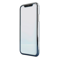 3d blank phone screen isolated on transparent background png