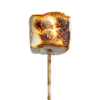 Toasted marshmallow on a stick isolated on transparent background png