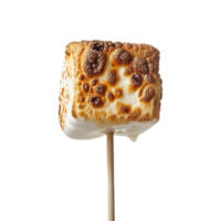Toasted marshmallow on a stick isolated on transparent background png
