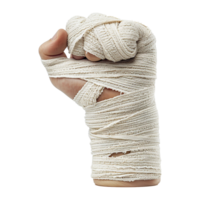 Broken hand warp with elastic bandage isolated on transparent background png