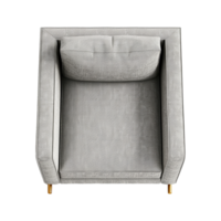 Top view bubble Sofa isolated on transparent background png