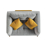Top view bubble Sofa isolated on transparent background png