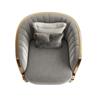 Top view bubble Sofa isolated on transparent background png