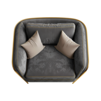 Top view bubble Sofa isolated on transparent background png