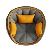 Top view bubble Sofa isolated on transparent background png