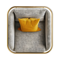 Top view bubble Sofa isolated on transparent background png