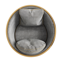 Top view bubble Sofa isolated on transparent background png