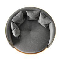 Top view bubble Sofa isolated on transparent background png
