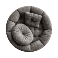 Top view bubble Sofa isolated on transparent background png