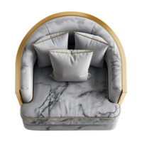 Top view bubble Sofa isolated on transparent background png