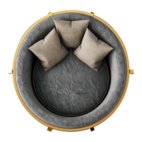Top view bubble Sofa isolated on transparent background png