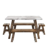 Wooden luxury dining table isolated on transparent background png