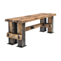Locker room bench isolated on transparent background png