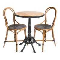 2 seat dining table isolated on transparent background png