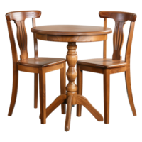 Two seat dining table isolated on transparent background png
