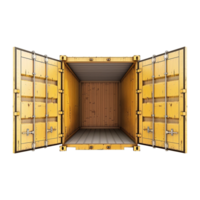 Cargo container with open view isolated on transparent background png