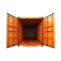 Cargo container with open view isolated on transparent background png