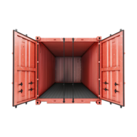 Cargo container with open view isolated on transparent background png