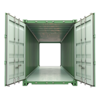 Cargo container with open view isolated on transparent background png
