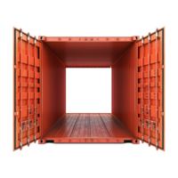 Cargo container with open view isolated on transparent background png