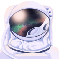 View from outer space and astronauts png