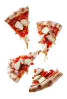 Three Slices of Pizza on a White Background png