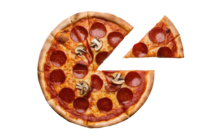 isolated pizza on transparent background png