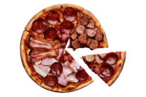 isolated pizza on transparent background png